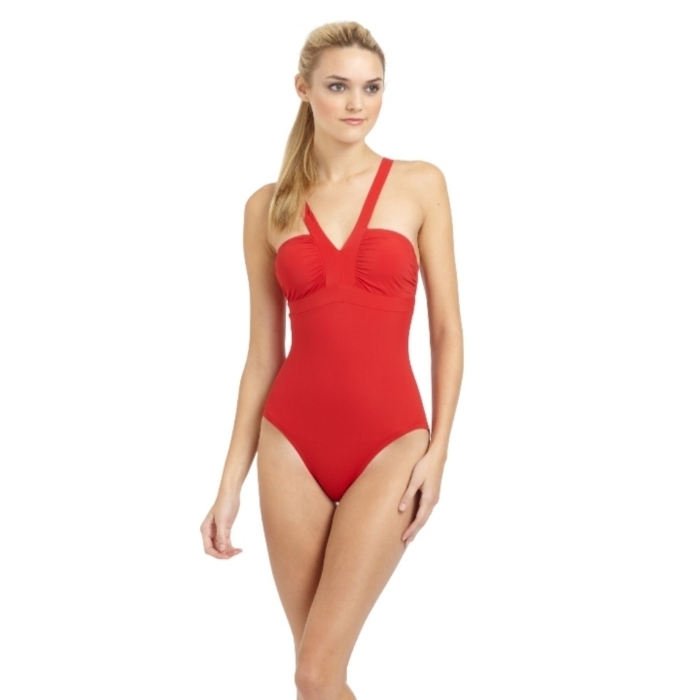 Spanx Red Shapewear One Piece Swimsuit